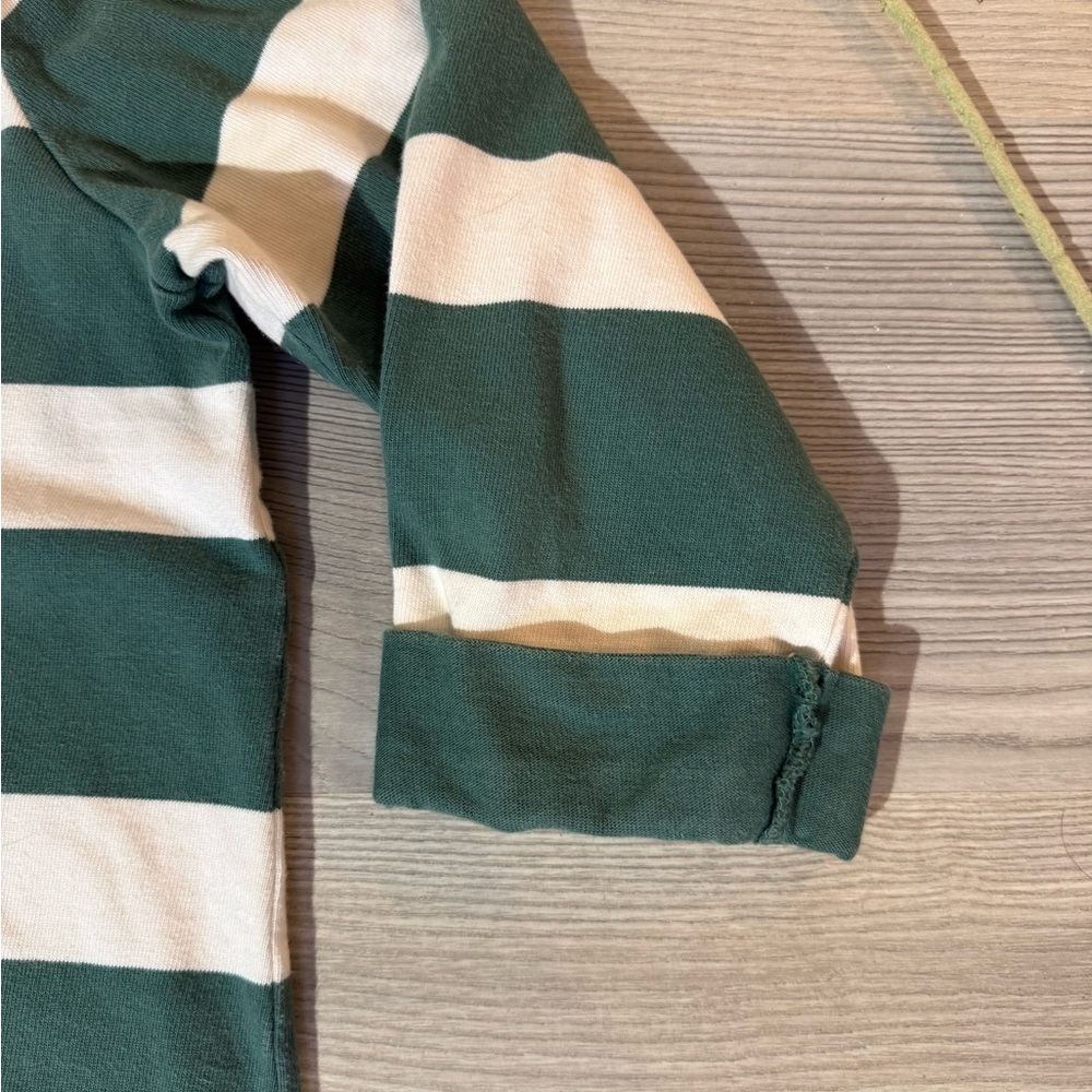 Abercrombie & Fitch Rugby Polo Dress in Green and White StripesSize Large - Picture 4 of 10